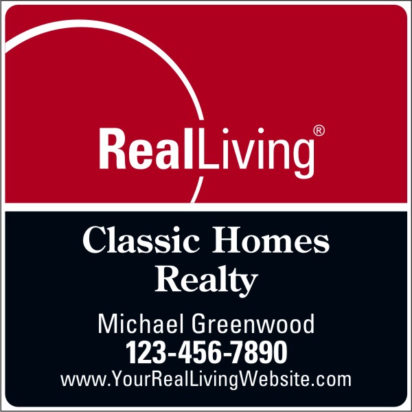 enhanced logo hanging agent sign panel,  .150 polyethylene 24h x 24w