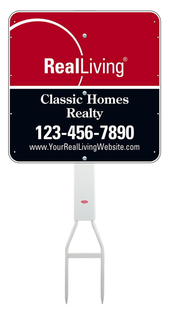 Footbar stake and enhanced logo sign panel unit, .050 polyethylene 24h x 24w