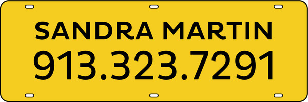 Agent Name Sign Rider, Steel 6h x 18w