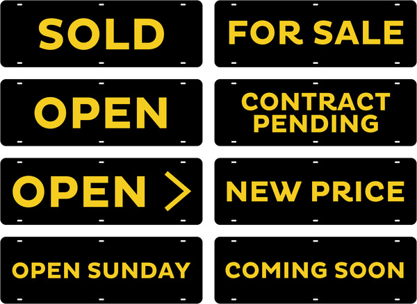 Message Sign Rider, Steel 6h x 18w