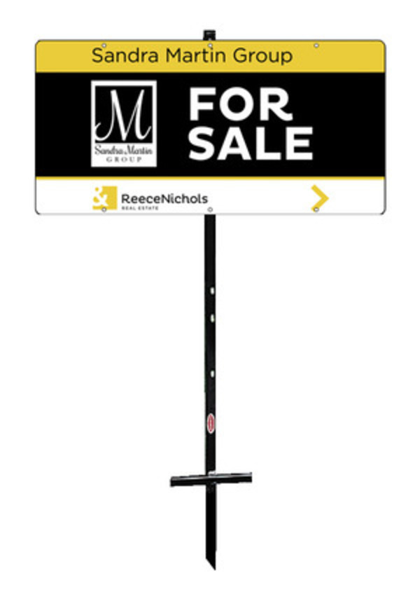 t-stake and logo for sale sign panel unit, 24ga steel 12h x 24w