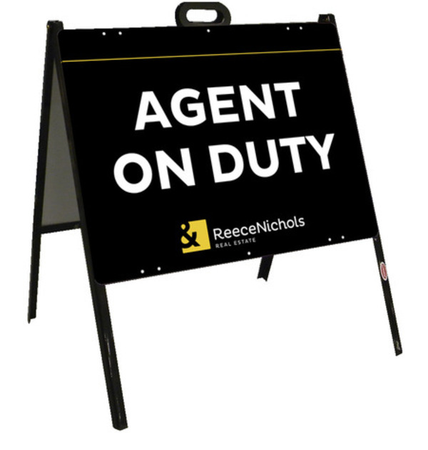 Angle Iron A-frame and sign panel unit, 24ga steel 18h x 24w