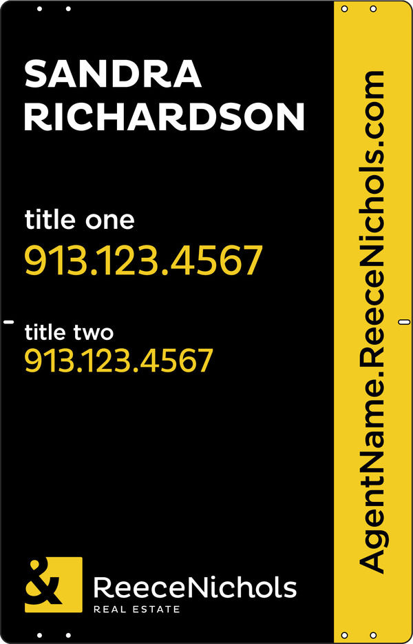 Agent Sign Panel, 28h x 18w, Steel