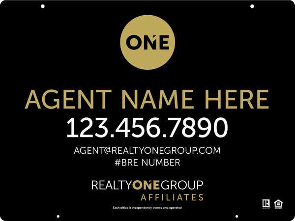 Agent Hanging Sign Panel, 18h x 24w, Steel