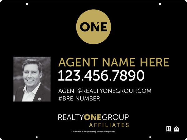 Agent Photo Hanging Sign Panel, 18h x 24w, Steel