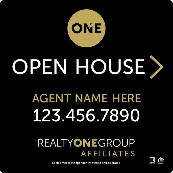 Agent Open House, SF Sign Panel, 20h x 20, 3MM Aluminum Composite
