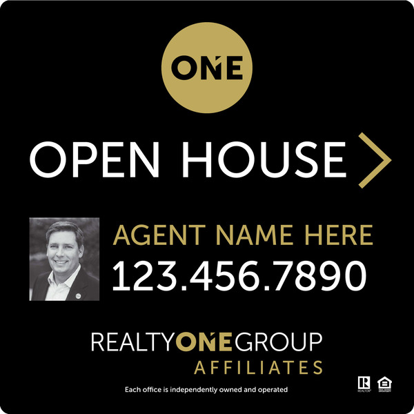 Agent Photo Open House, SF Sign Panel, 20h x 20, 3MM Aluminum Composite