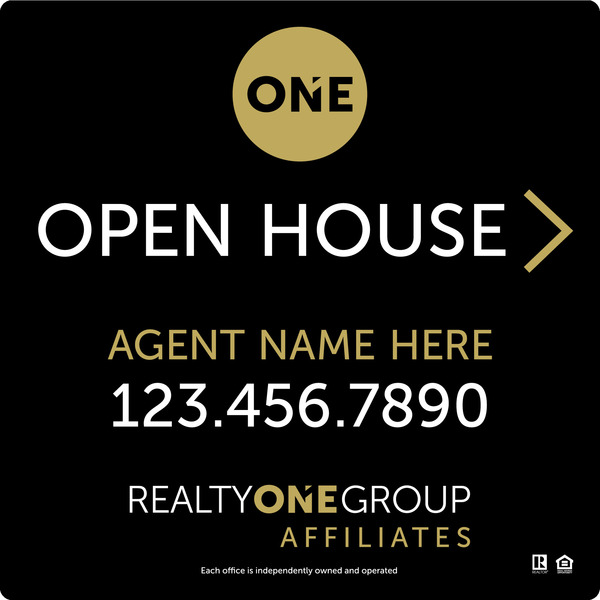 Agent Open House, SF Sign Panel, 24h x 24, 3MM Aluminum Composite