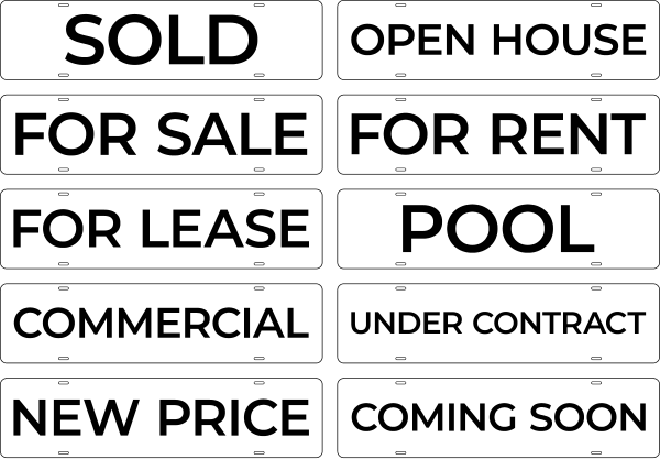 Message Sign Riders, 6h x 24w, Steel