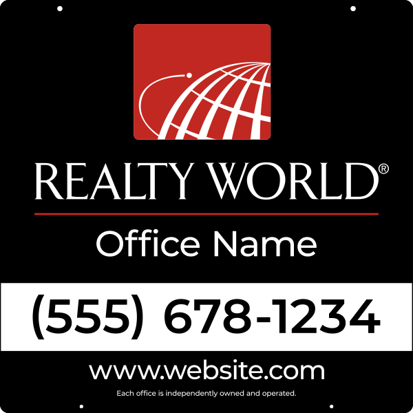 Office Hanging Sign Panel, 24h x 24w, Steel