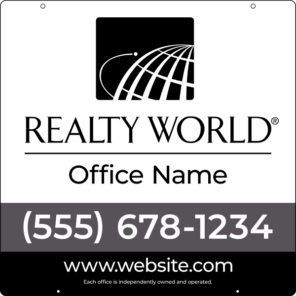 Office Hanging Sign Panel, 24h x 24w, Steel