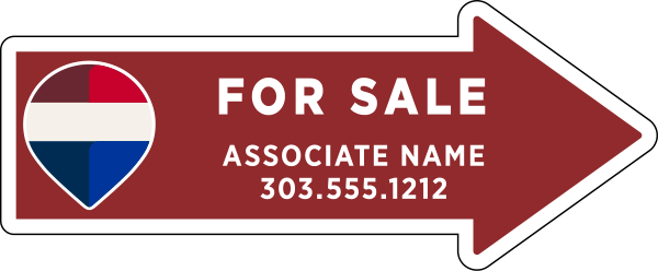 Directional Arrow Shape For Salle Associate Name Sign Panel, 9.5h x 23w