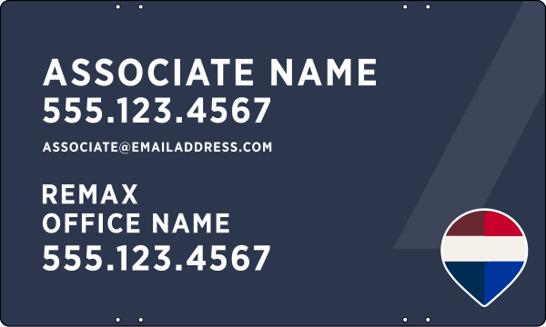 Associate Name Sign Panel, 18h x 30w, Steel