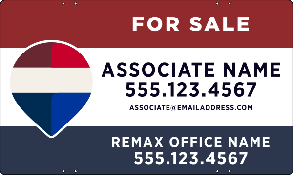 Associate Name Sign Panel, 18h x 30w, Steel