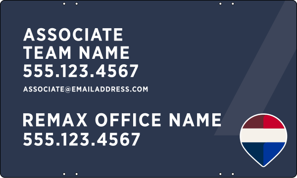 Associate Name, Team Name Sign Panel, 18h x 30w, Steel