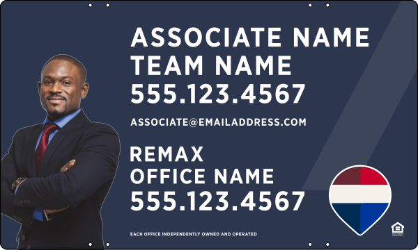 Associate Name, Team Name w Cut Out Photo Sign Panel, 18h x 30w, Steel