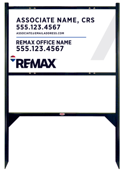 Angle Iron Frame and Associate Name w CRS Sign Panel Unit, 18h x 30w, Steel