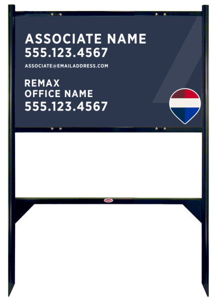 Angle Iron Frame and Associate Name Sign Panel Unit, 18h x 30w, Steel