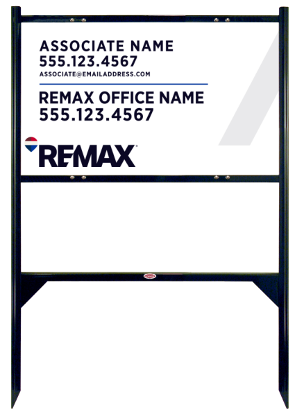 Reflective Angle Iron Frame and Associate Name Sign Panel Unit, 18h x 30w, Steel