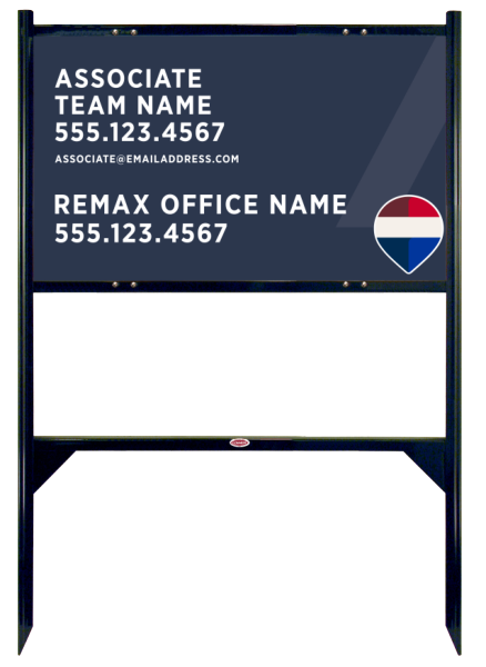 Angle Iron Frame and Associate Name, Team Name Sign Panel Unit, 18h x 30w, Steel