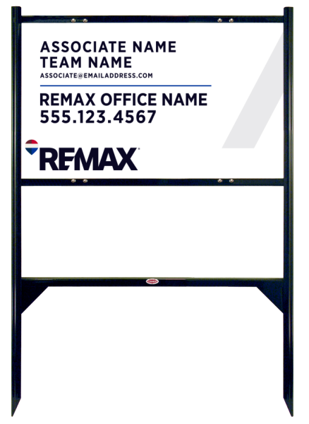 Reflective Angle Iron Frame and Associate Name, Team Name Sign Panel Unit, 18h x 30w, Steel