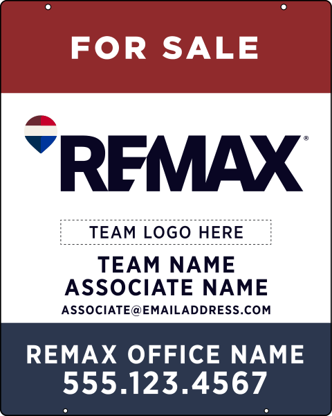 Hanging Associate Name, Team Name w Team Logo Sign Panel, 30h x 24w