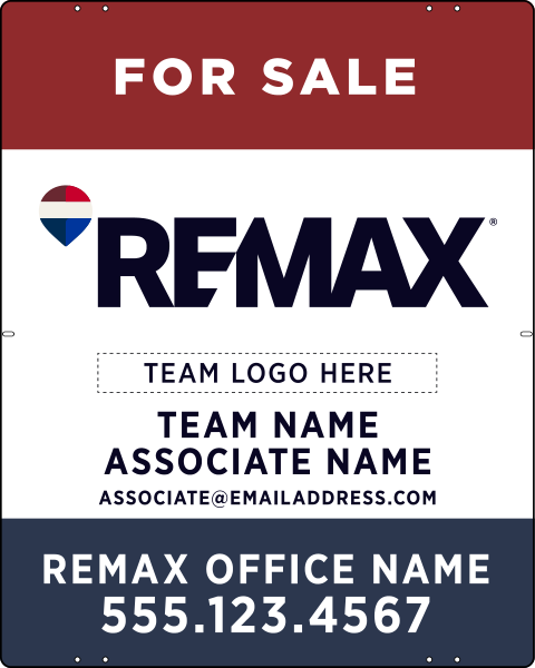 Reflective Associate Name, Team Name w Team Logo Sign Panel, 30h x 24w, Steel