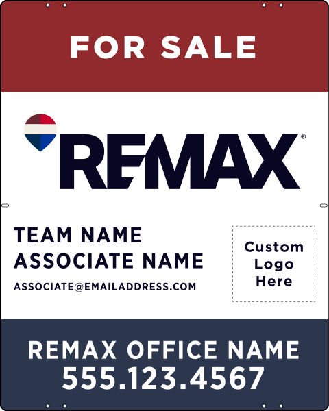 Reflective Associate Name, Team Name w Team Logo Sign Panel, 30h x 24w, Steel