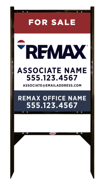 Angle Iron Frame and Associate Name Sign Panel Unit, 30h x 24w, Steel