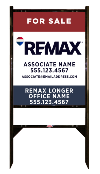 Angle Iron Frame and Associate Name Sign Panel Unit, 30h x 24w, Steel