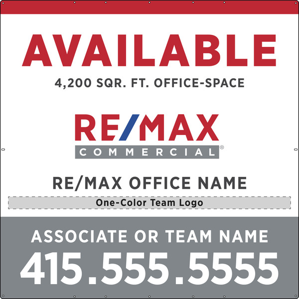 Commercial Team Logo Sign Panel, DF 48h x 48w, Steel