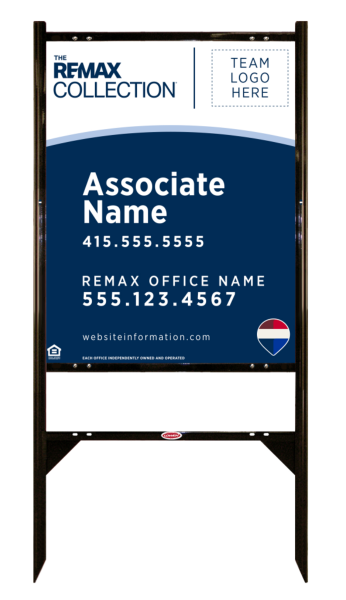 Angle Iron Frame and Collection Associate Name w Logo Sign Unit,  30h x 24w, .040 Aluminum