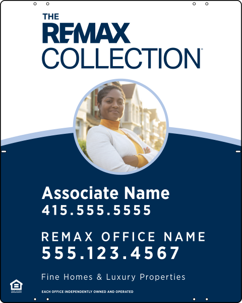 Collection Associate Name w Photo Fine Homes & Luxury Properties Panel, 30h x 24w, .040 Aluminum