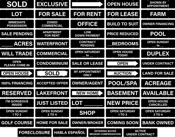 Message Sign Riders, 6h x 24w, Steel