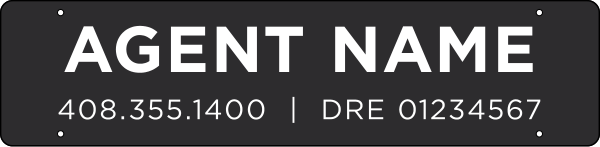 Agent Hanging Sign Rider, 6h x 24w, 3mm Aluminum Composite