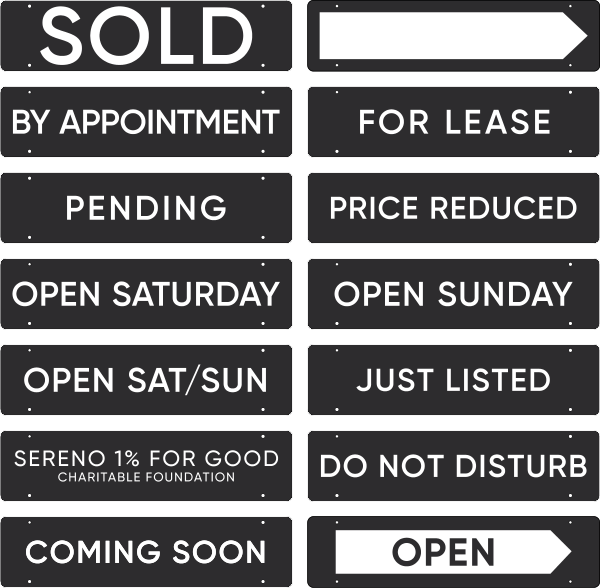 Message Hanging Sign Riders, 6h x 24w, 3MM Aluminum Composite