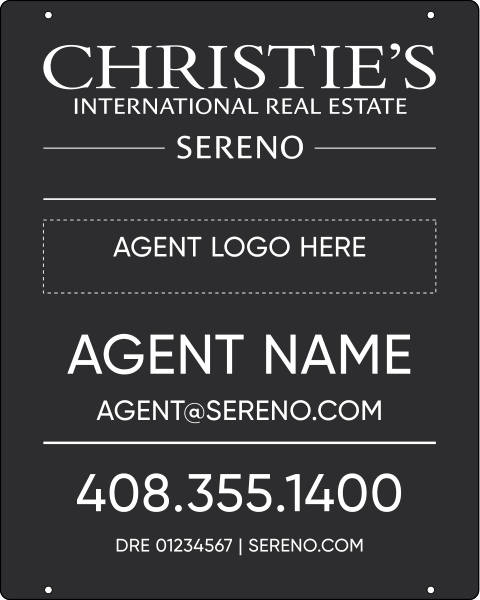 Agent w Logo Hanging Sign Panel, 30h x 24w, 3MM Aluminum Composite
