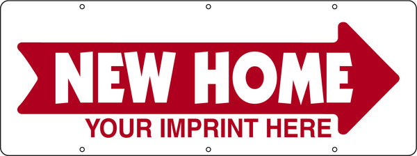 Real Estate New Home Sign Panel, 24 GA Steel 9h x 24w