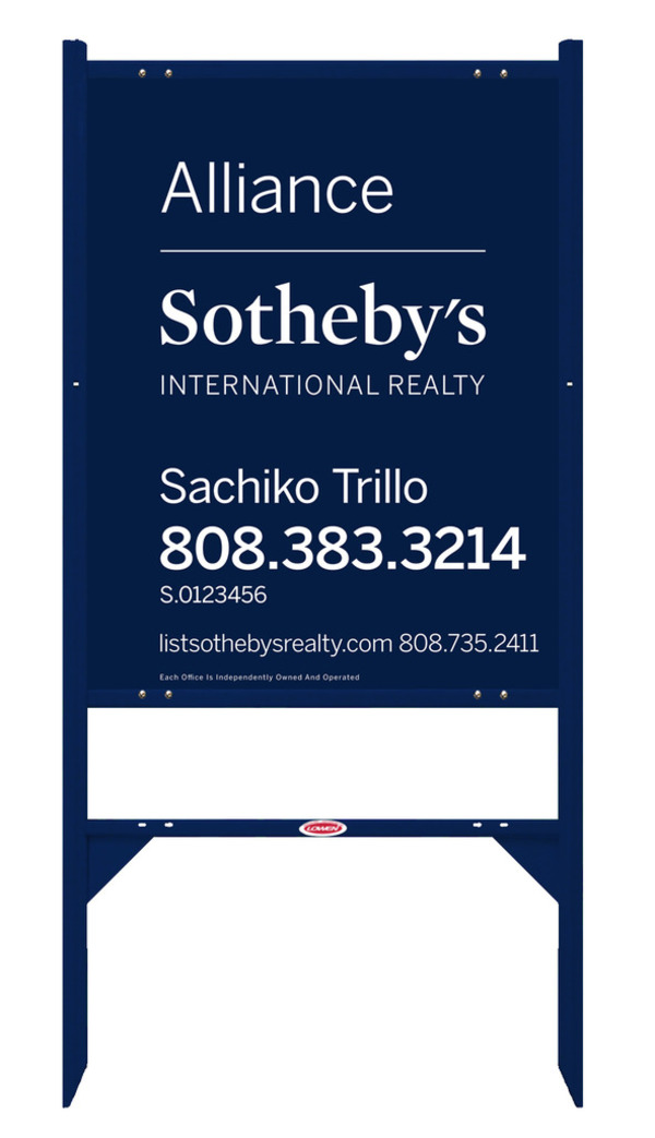 real estate angle iron sign frame and panel unit, 24ga steel 30h x 24w