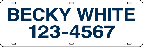 Agent Name Sign Rider, 6h x 18w, Steel
