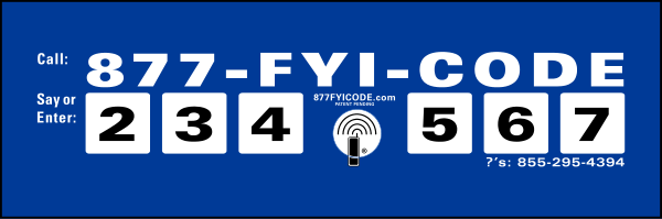 FYI Code Sign Rider, 4mm corrugated plastic 6h x 18w