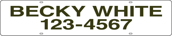  RealTree Agent Name Sign Rider, 6hx 28w, Steel