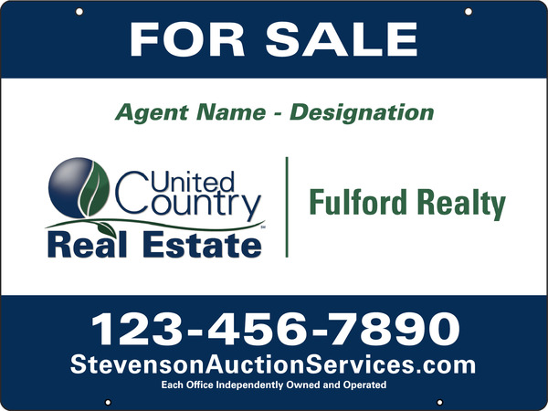 Hanging Agent Name Sign Panel, 18h x 24w, .150 Poly