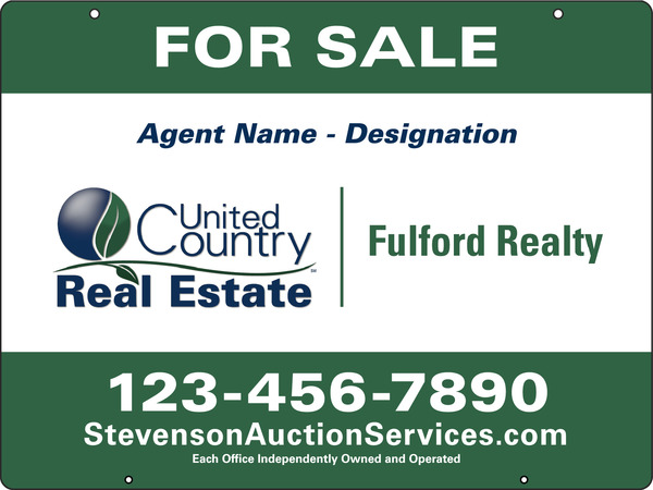 Hanging Agent Name Sign Panel, 18h x 24w, .150 Poly