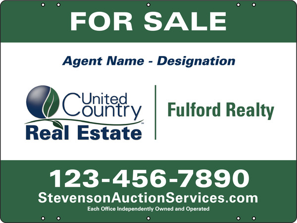 Agent Name Sign Panel, 18h x 24w, Steel