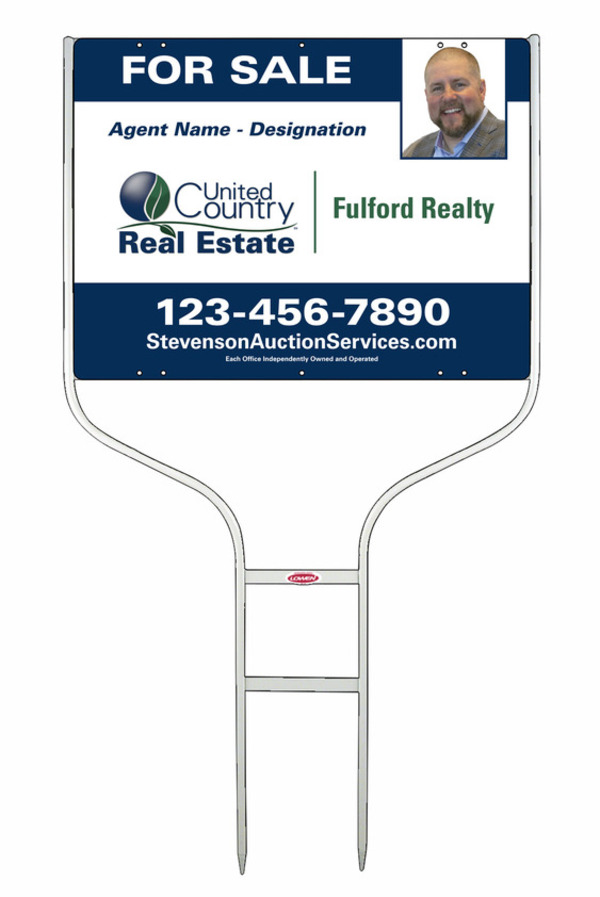 Round Rod Frame and Photo Sign Panel Unit, 18h x 24w, Steel