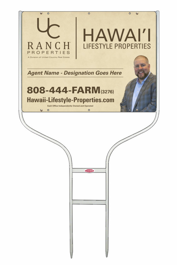 Round Rod Frame and Photo Sign Panel Unit, 18h x 24w, Steel