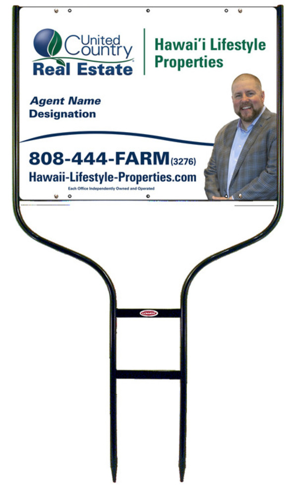 Round Rod Frame and Photo Sign Panel Unit, 18h x 24w, Steel