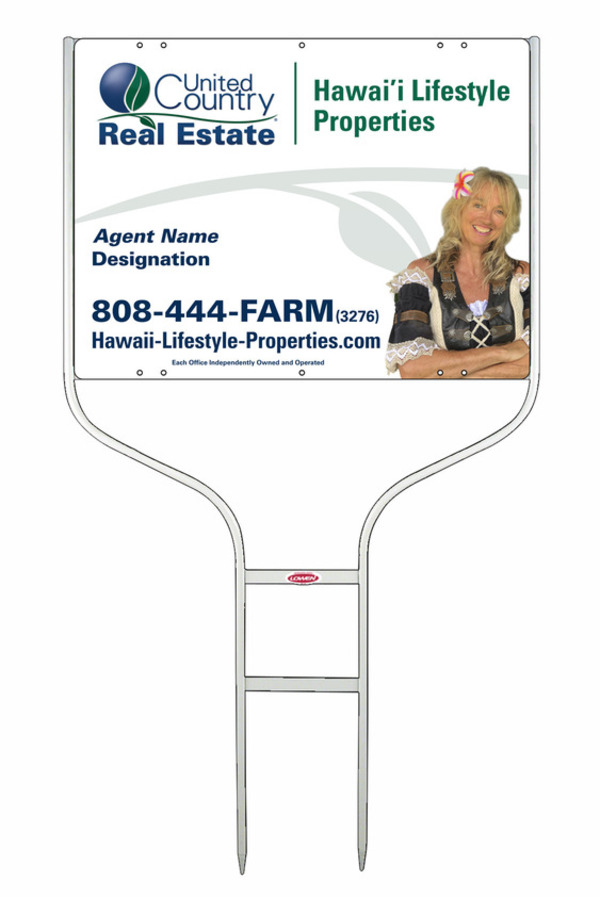 Round Rod Frame and Photo Sign Panel Unit, 18h x 24w, Steel