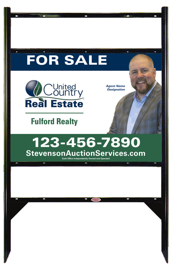 Angle Iron Frame w Two Rider Inserts and Photo Sign Panel Unit, 20h x 28w, Steel